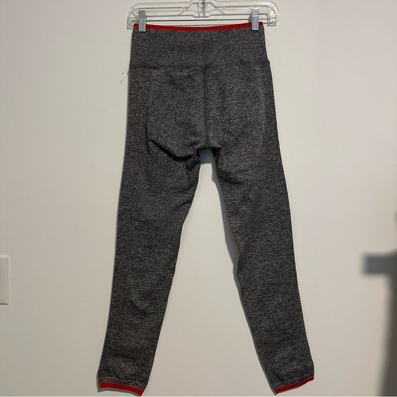 Athleta Andes gray and red ribbed waistband high waisted leggings - Picture 3 of 10